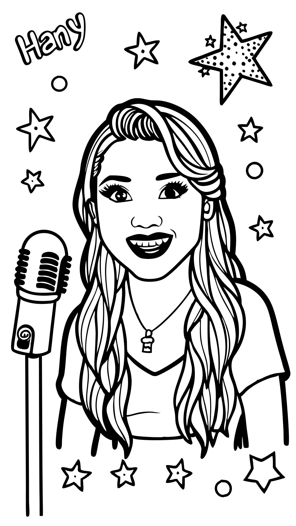 hannah montana coloring pages